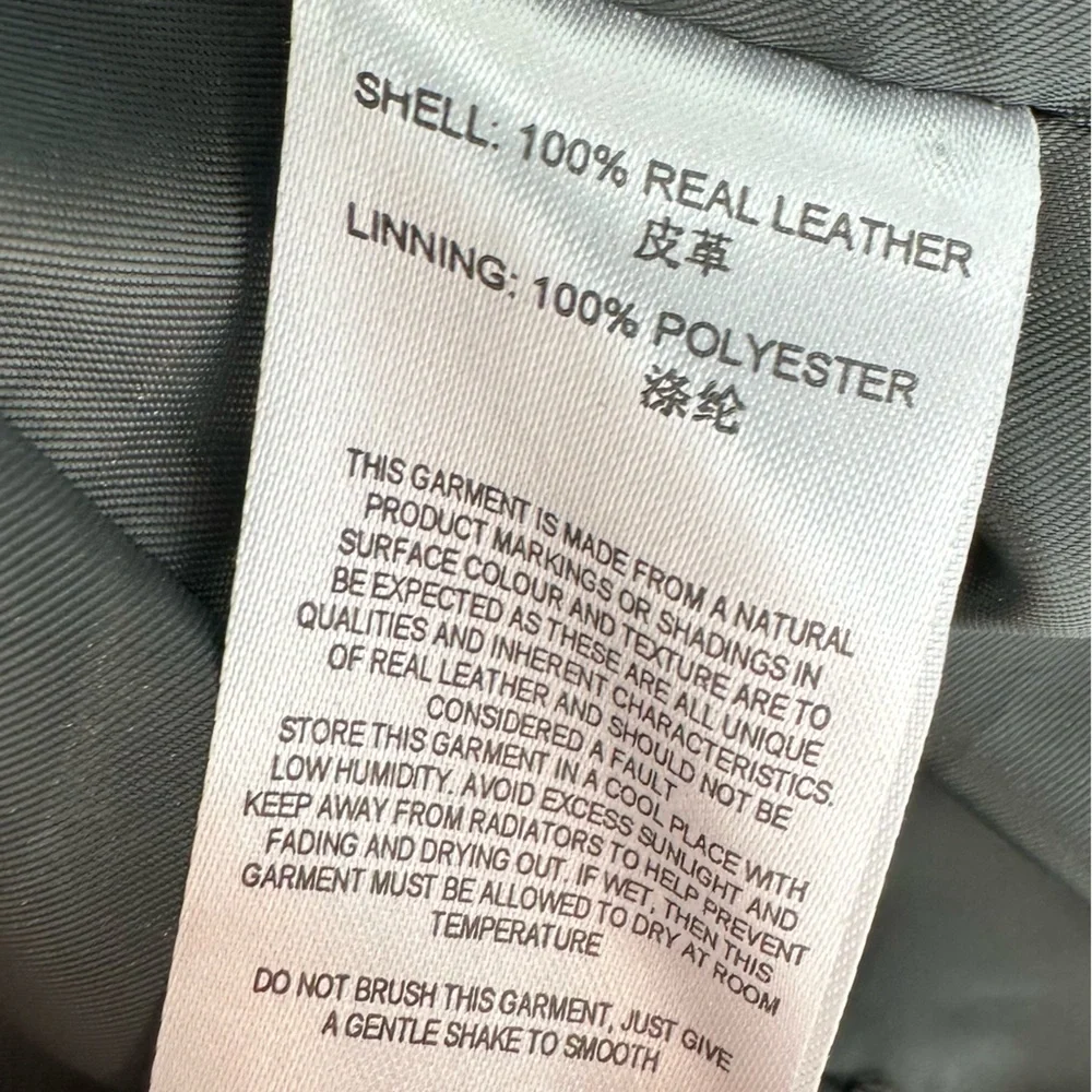 Reiss 1971 Leather Jacket (Brown) size UK 10/US6 - Picture 13 of 16